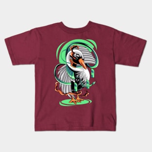 goose robotic illustration Kids T-Shirt